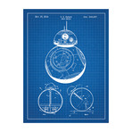Star Wars Characters // BB-8 (11"W x 17"H // Blue Grid)