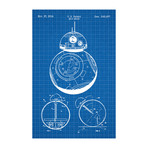 Star Wars Characters // BB-8 (11"W x 17"H // Blue Grid)