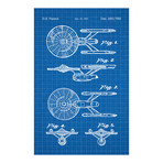 Star Trek Enterprise 1981 (11"W x 17"H // Blue Grid)