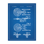Star Trek Enterprise 1981 (11"W x 17"H // Blue Grid)