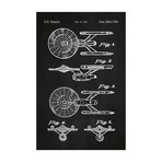 Star Trek Enterprise 1981 (11"W x 17"H // Blue Grid)