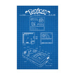 Pokemon (11"W x 17"H // Blue Grid)
