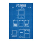 Magic: The Gathering (11"W x 17"H // Blue Grid)