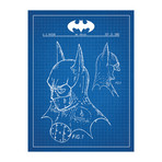 Batman Cowl (11"W x 17"H // Blue Grid)