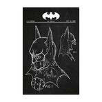 Batman Cowl (11"W x 17"H // Blue Grid)