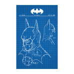 Batman Cowl (11"W x 17"H // Blue Grid)