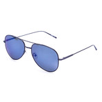 Calvin Klein Sunglasses // Light Aviator // Blue + Gun Metal