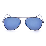 Calvin Klein Sunglasses // Light Aviator // Blue + Gun Metal