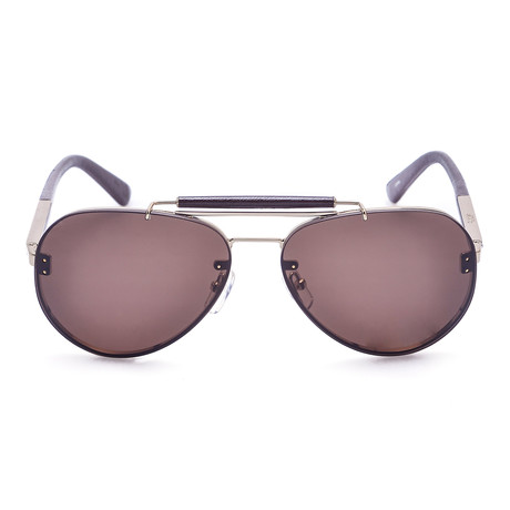 Calvin Klein Sunglasses // Police Aviator // Gold + Dark Brown