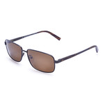 Calvin Klein Sunglasses // Classic Square  // Black + Brown Accent