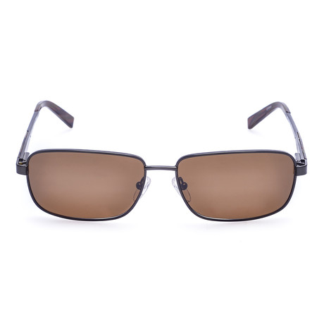 Calvin Klein Sunglasses // Classic Square  // Black + Brown Accent