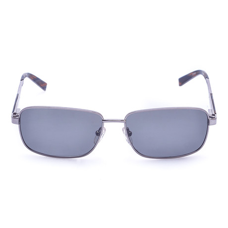 Calvin Klein Sunglasses // Classic Square  // Silver + Brown Accent