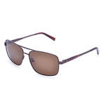 Calvin Klein Sunglasses // LA Square Aviator // Brown