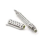 Sterling Silver Grand Armadillo Pen // Peridot