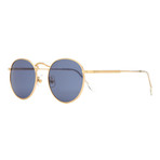 The Tuff Patrol // Brushed Gold Wire + Grey Blue Lenses