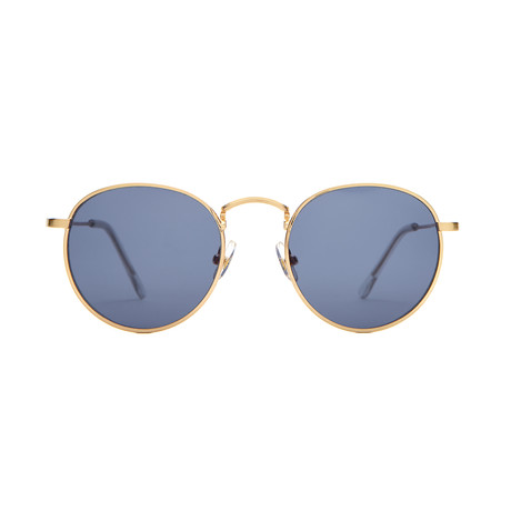 The Tuff Patrol // Brushed Gold Wire + Grey Blue Lenses