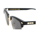 The Nudie Club // Flat Black + Grey Lenses