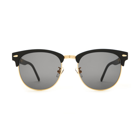 The Nudie Club // Flat Black + Grey Lenses