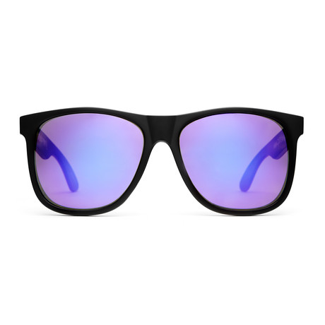 The Beach Party // Flat Black + Reflective Purple Lenses
