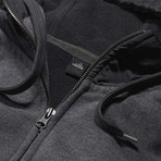 Scott 2 Way Zipped Hoodie // Dark Grey (S)