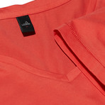 Austin Slub V Neck Shirt // Coral Red (XL)