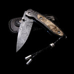 Gentleman's Pocket Knife // Black Ash Burl Inlay