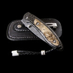 Gentleman's Pocket Knife // Black Ash Burl Inlay