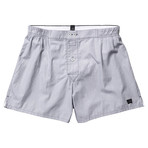 Bennett Tailored Boxer Shorts // Dirty Grey Stripe (M)