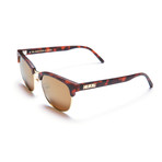 The Nudie Club // Matte Brown Tortoise + Gold Mirror Lenses