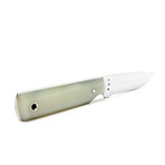 Horse Camping Knife + Sheath // Carbon Steel (Sea Glass)