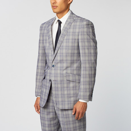 Plaid Classic Fit Suit // Navy (US: 34R)