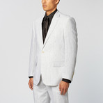 Linen Stripe Classic Fit Suit // White (US: 44R)