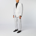 Linen Stripe Classic Fit Suit // White (US: 48R)