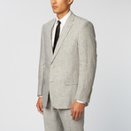 Linen Stripe Classic Fit Suit // Grey (US: 38R)