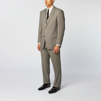 Birdseye Two-Tone Solid Classic Fit Suit // Salt + Pepper (US: 36R)