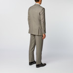 Birdseye Two-Tone Solid Classic Fit Suit // Salt + Pepper (US: 38R)