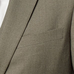 Birdseye Two-Tone Solid Classic Fit Suit // Salt + Pepper (46R)