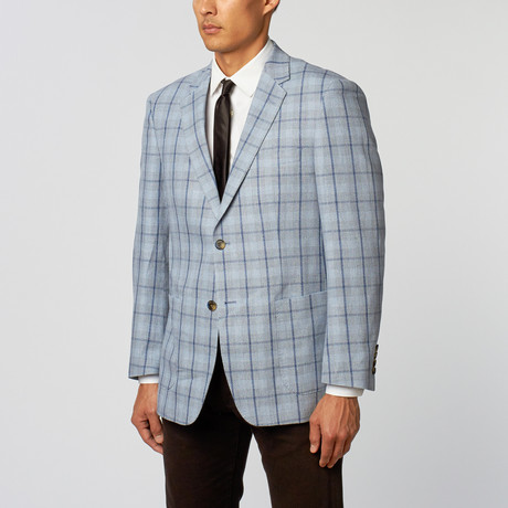 Stripe Slim Fit Blazer // Dark Navy (US: 34R)