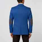 Solid Knit Blazer // Medium Blue (XS)