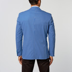 Stripe Slim Fit Blazer // Medium Blue (US: 42R)