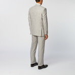 Linen Stripe Classic Fit Suit // Grey (US: 44R)