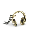 Headphones Necklace // Bronze (20")