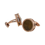 Montegrappa // NeroUno Pure Brilliance Cufflinks (Tiger Eye)