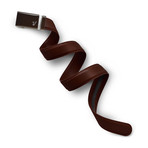 Chocolate Leather Belt // Brown (Small // 28"-32" Waist)