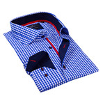 Dress Shirt // Royal Blue Gingham (M)