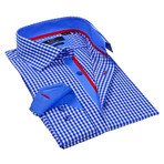 Button-Up Shirt // Royal Blue Gingham (S)