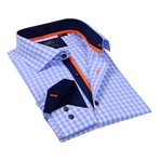 LVS By Levinas // Button-Up Dress Shirt // Light Blue Gingham (XL)