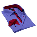 Classic Dress Shirt // Royal Blue Gingham (L)