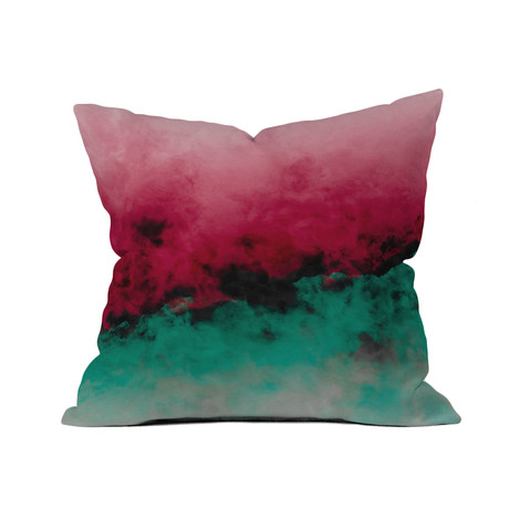 Throw Pillow // Zero Visibility Poinsettia Ombre (18" x 18" Square)