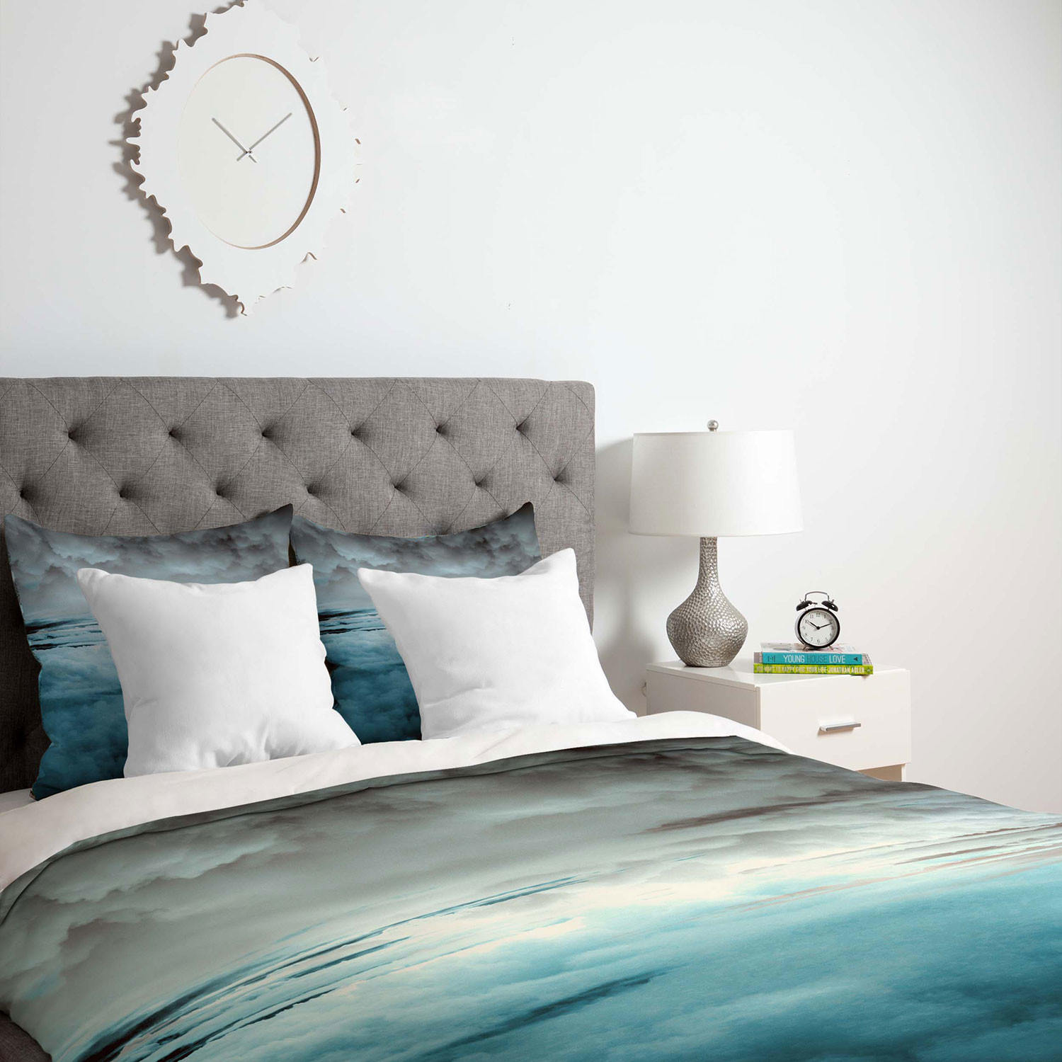 Duvet Cover // Glacier Painted Clouds (Twin) - Deny Design - Touch of ...